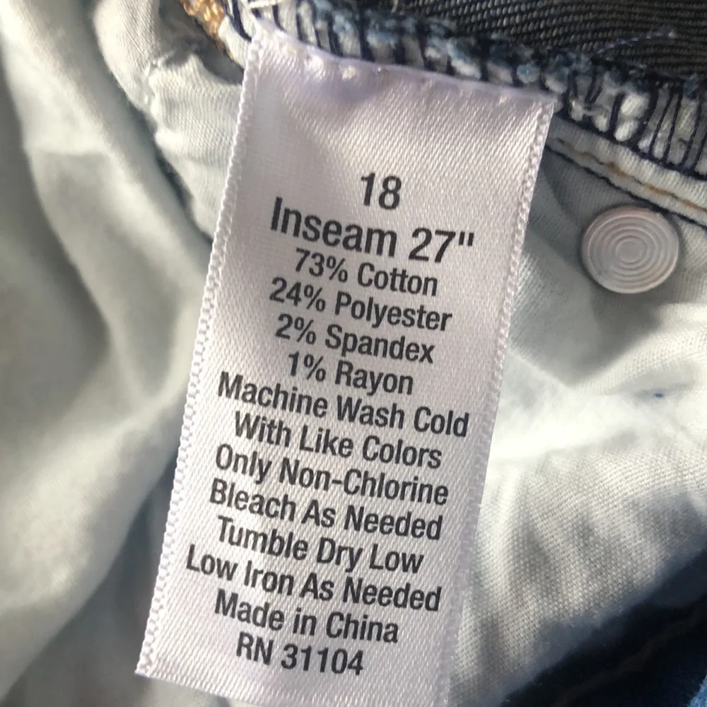 NWT True Craft Original Handcrafted Southern Design Jeans 18 curvy dark blue - Picture 7 of 12